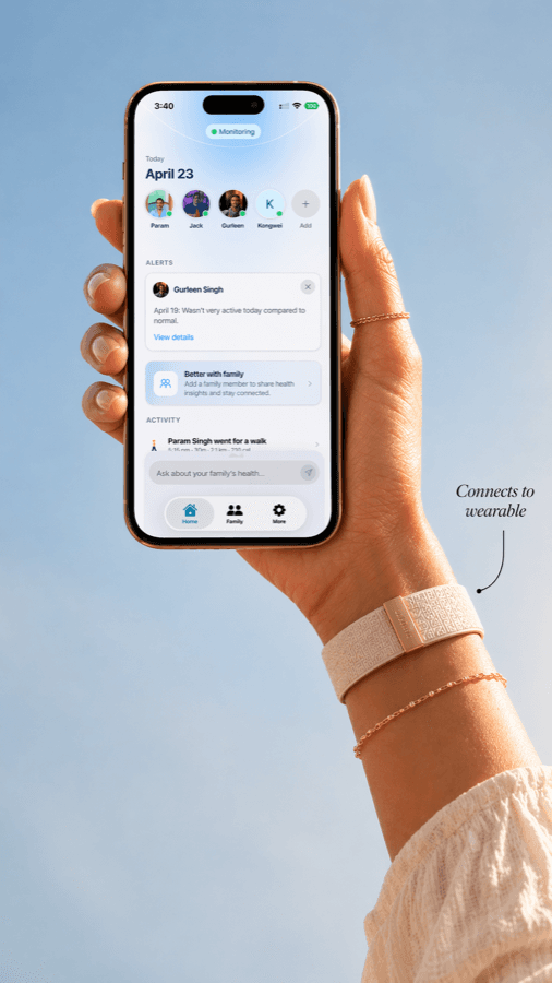 Lifelong app — a shared family health view